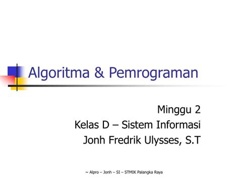 Ppt Algoritma And Pemrograman Powerpoint Presentation Free Download