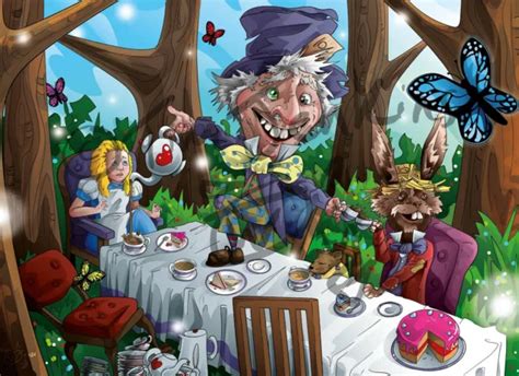 A4 Alice In Wonderland Mad Hatter Tea Party 250gsm Drawing Art Print