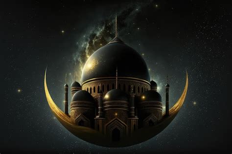 Premium AI Image | A moon with a dome and a moon