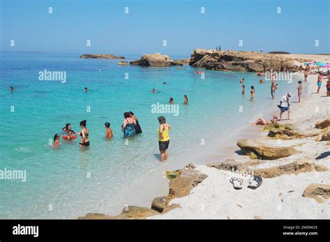 Sunny Day On The Beach Of Is Arutas In The Sinis Peninsula Sardinia