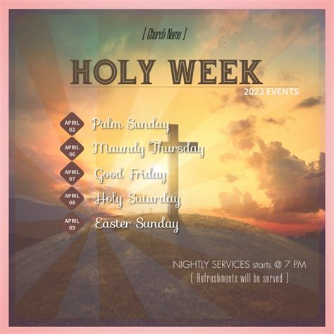 Holy Week 2023 Template Postermywall