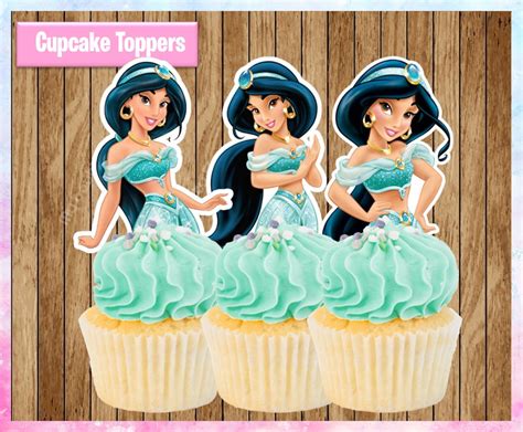 Princess Jasmine Cupcake Toppers, Aladdin Cupcake Toppers, Printable ...