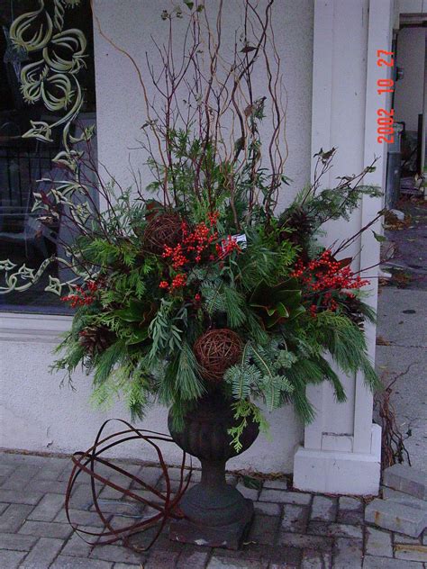 Christmas Urn By Carla Mcgillivray Outdoor Christmas Planters