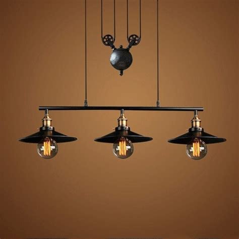 Pendente Retrô Industrial Trio Preto Loft Luminária Vintage Lustre