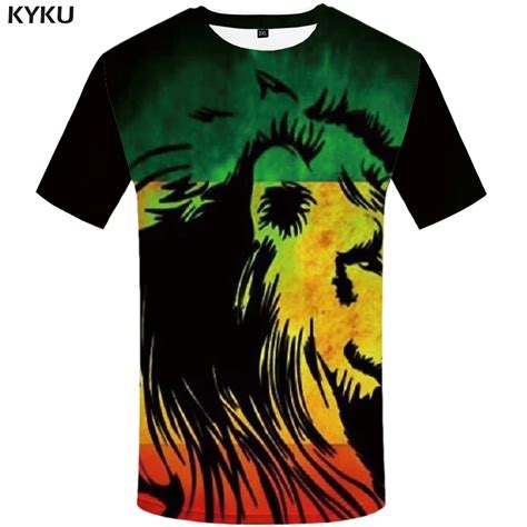 Kyku Brand Lion Shirt Brazil Tshirt Streetwear Hip Hop Clothing Funny T