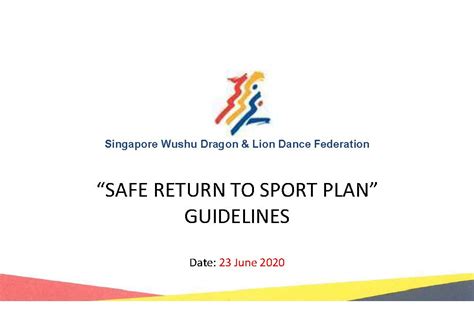 2020 6 23 Safe Return To Sport Phase 2 Singapore Wushu Dragon