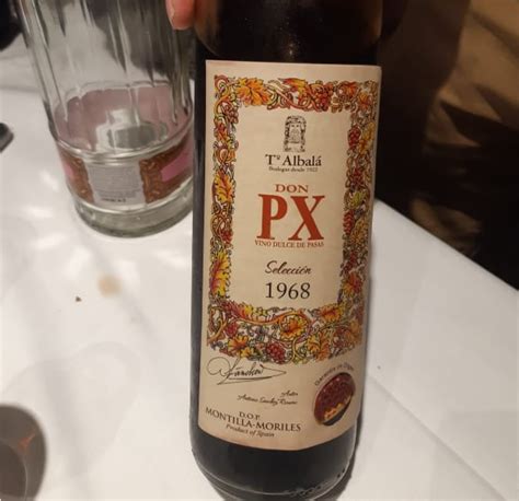 Cata del vino Don PX Convento Selección 1968 Montilla Moriles Sobrelias