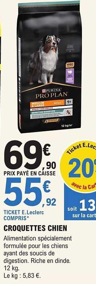 Promo Croquettes Chien Purina Pro Plan Chez E Leclerc Nos Animaux