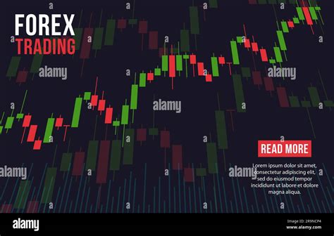 Vector Background With Stock Market Candlesticks Chart Forex Trading