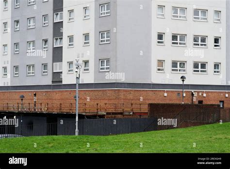 High Rise Council Flats In Poor Housing Estate Stock Photo Alamy