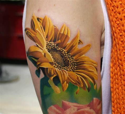 Tattoo Ideas On Twitter Colorful Sunflower Tattoo Sunflower Tattoo