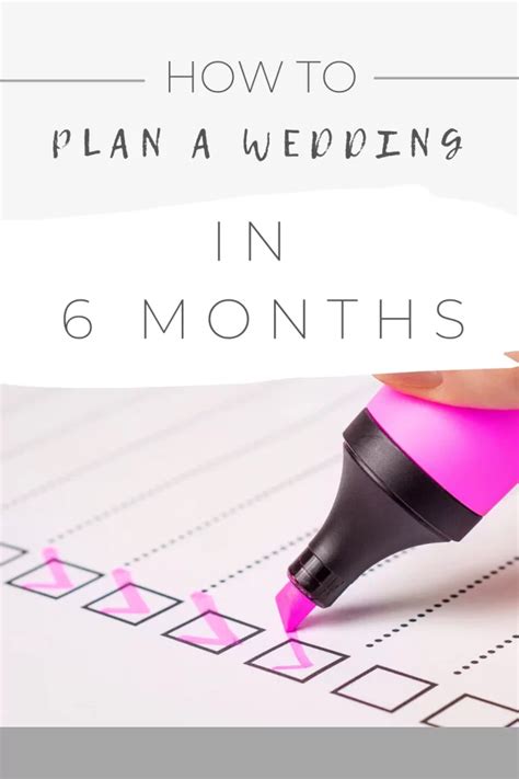 6 Month Wedding Checklist How To Plan Step By Step In 2024