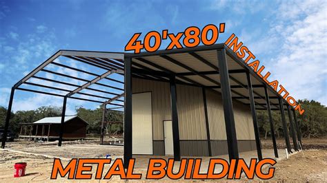 Metal Building Framing For X Red Iron Building In Fredericksburg