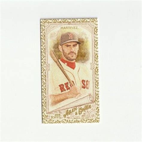 Topps Allen Ginter Mini Jd Martinez Gold Border Red Sox