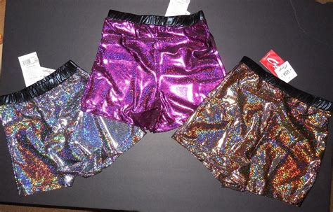 Capezio Hologram Foil High Waisted Shorts Ladies Xxs Medium Majorette Booty Ebay