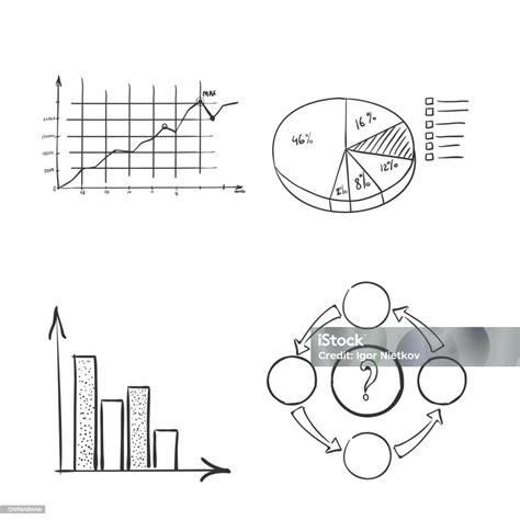 Grafica Desenhar - Vetores de Mão Desenhar Doodle Dot Bar Gráficos De Gráficos E Gráficos ...
