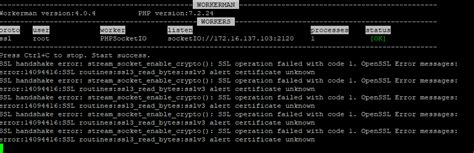 SSL Handshake Error Stream Socket Enable Crypto SSL Operation