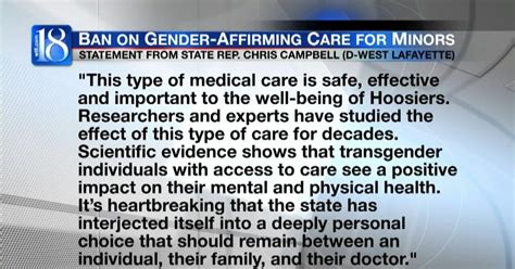 State Rep Chris Campbell Speaks Out On Indiana Ban Of Gender Affirming