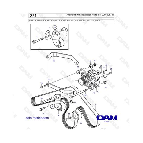 Volvo Penta D A D A D A D A Alternator With