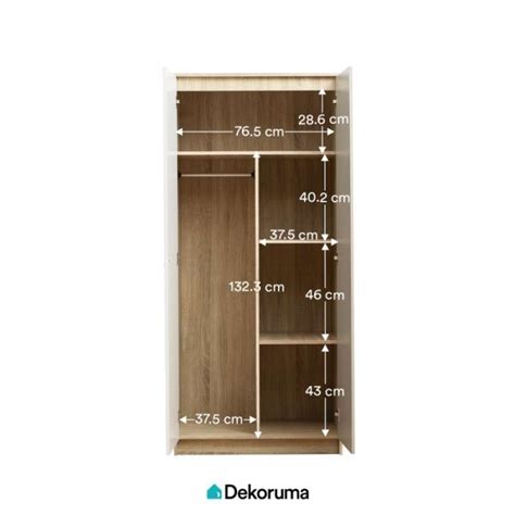 Promo Dekoruma Runa Lemari Pakaian Kayu Pintu Wardrobe Minimalis