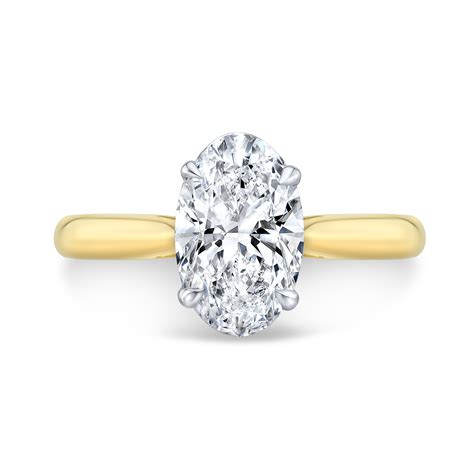 1ct. Oval cut Natural Diamond Solitaire Diamond Engagement Ring (GIA ...