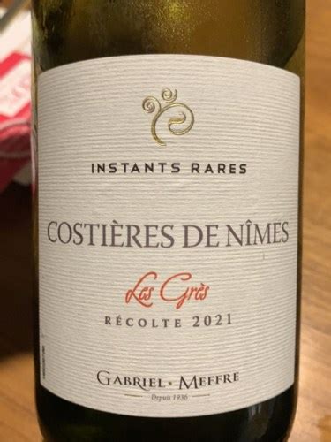 Gabriel Meffre Instants Rares Les Gres Costi Res De N Mes Vivino Us