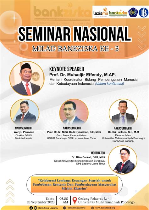 Milad Ke Bankziska Lazismu Adakan Seminar Nasional Pemberdayaan