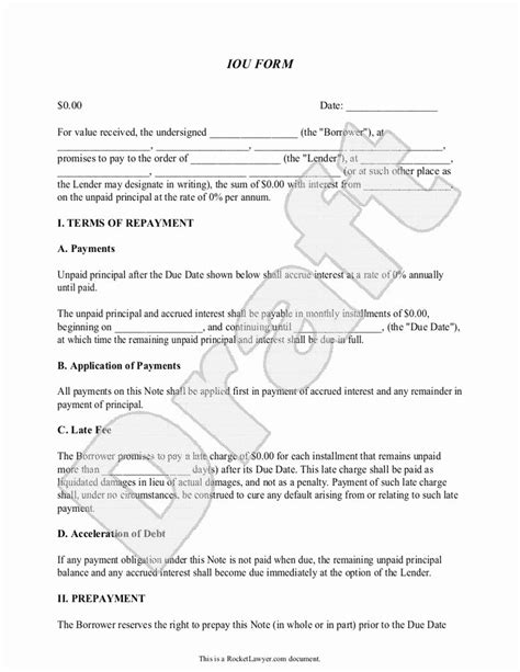 Contract For Money Owed Template Shooters Journal