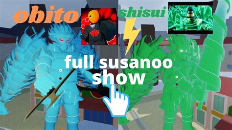 Shindo Life 2 Show Obito And Shisui Full Susanoo Samurai Spirit