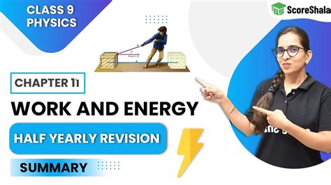 Work And Energy Class 9 Full Summary Cbse Class 9 Physics Youtube