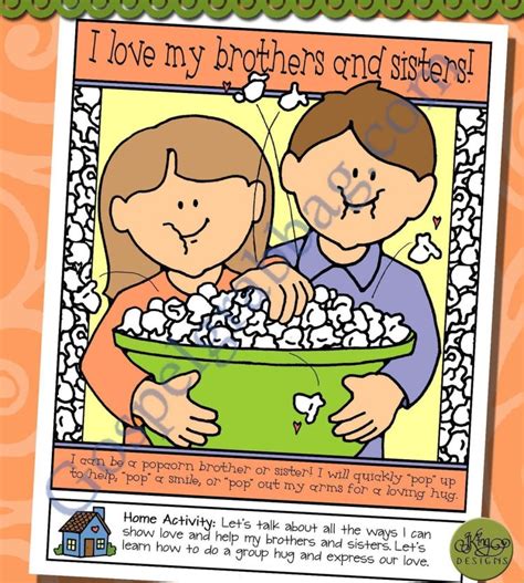 I Love My Brothers And Sisters Poster Or Coloring Page Handout