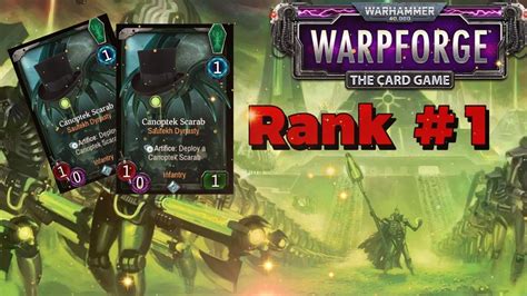 Rank 1 Necron Scarab Deck Warhammer 40k Warpforge Youtube