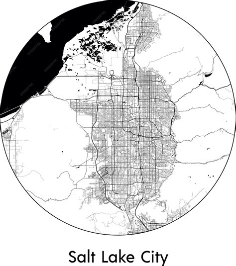 Premium Vector | City map north america united states salt lake city