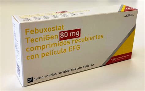 Febuxostat Tecnigen Efg 80 Mg 28 Comprimidos Recubiertos Farmacéuticos