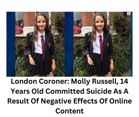 London Coroner: Molly Russell, 14 Years Old Committed Suicide As A Result Of Negative Effects Of ...