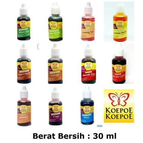 Jual Koepeo Koepoe Pewarna Makanan Food Colouring Koepoe Kopoe Coklat