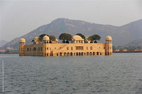 Building Jal Mahal in Jaipur city India Stock Photo | Adobe Stock