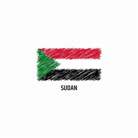 Premium Vector Sudan Flag Template Vector Flat Illustration