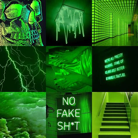 Neon Green Aesthetic Green Aesthetic Spooky Scary Neon Green