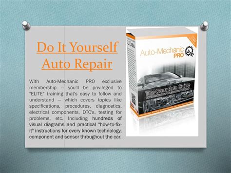 Ppt Do It Yourself Car Repair Powerpoint Presentation Free Download