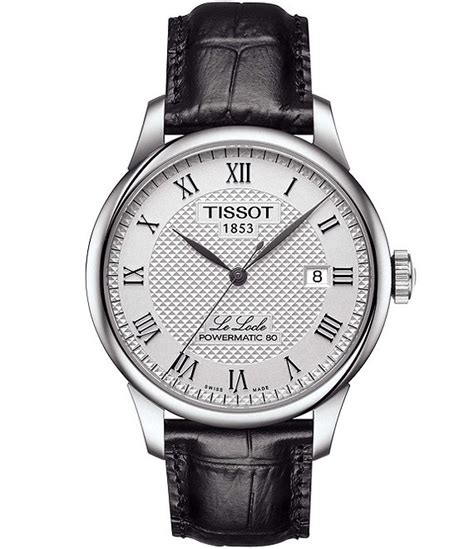 Tissot Le Locle Powermatic 80 Leather Strap Watch Dillards