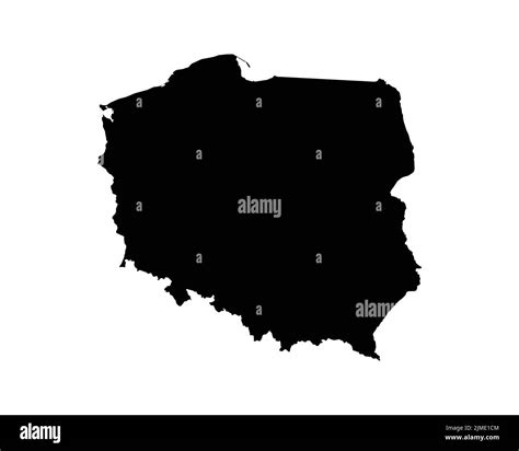 Poland Map. Polish Country Map. Black and White Pole National Nation ...