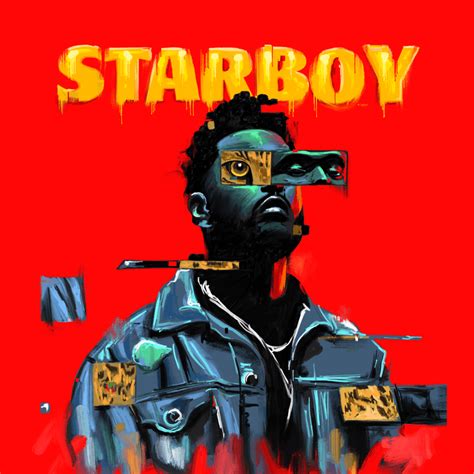 The Weeknd Starboy Digital Art And Oil Painting Black Art All