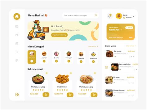 Food Ordering Ui Design Dashboard By Sandi Irawan On Dribbble