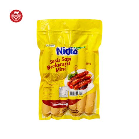 Jual Nidia Sosis Sapi Bockwurst Mini Gr Halal Shopee Indonesia