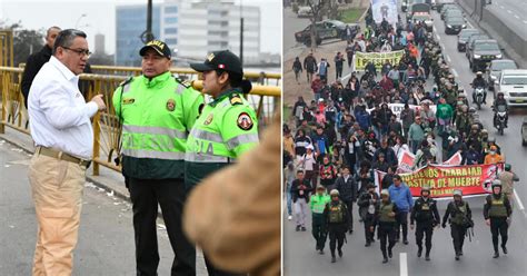 Paro Nacional De Transportistas Ministro Del Interior Recorre Calles