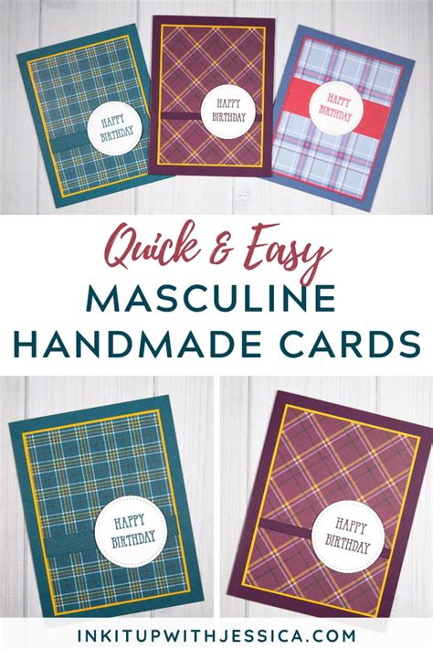 Masculine Card Making Ideas Quick And Easy Masculine Cards 4 Guy