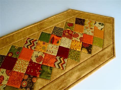 Fall Quilted Table Runner Autumn Quilted Table Topper Etsy Quilted