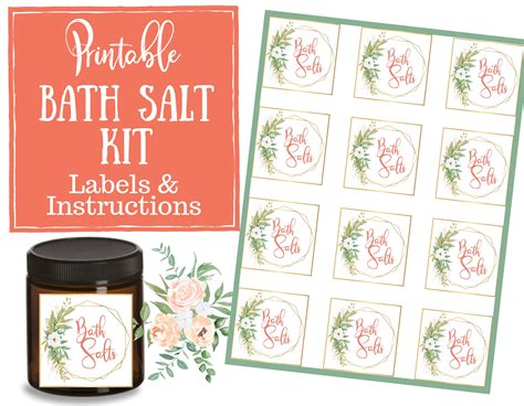 Bath Salt Labels And Instructions Labels For Handmade Items Etsy