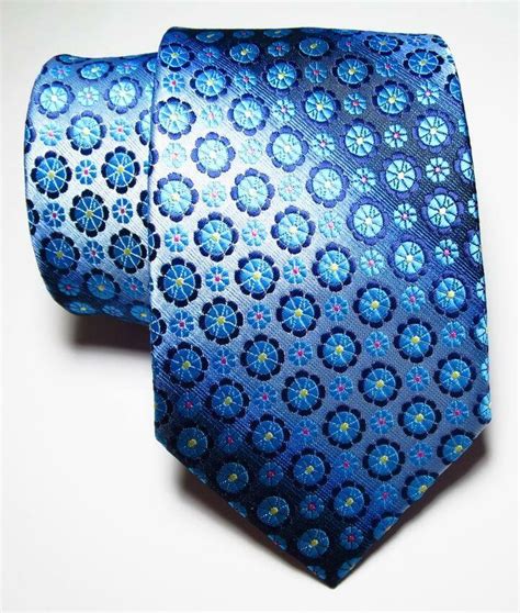 New Classic Dot Blue Black Yellow Red Jacquard Woven Silk Men S Tie